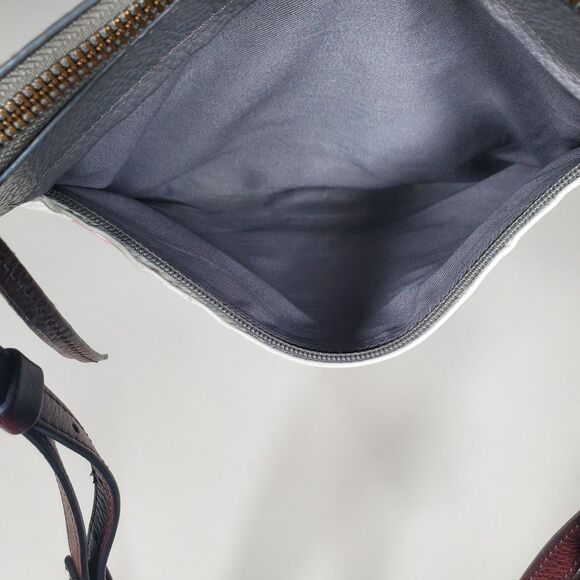 Fossil Women's Crossbody Purse Medium Leather Reversible Colorblock or Brown - Picture 8 of 13